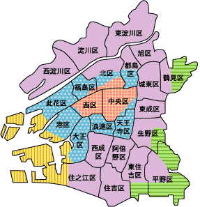 大阪市市域図